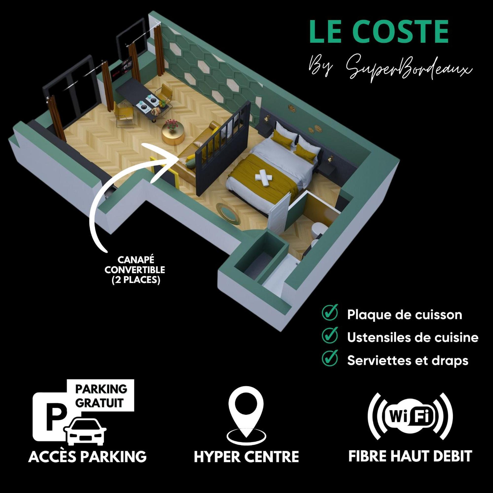 Free Parking - Self Checkin - Wifi - Netflix - City Center - Le Coste By SuperБордо Екстер'єр фото